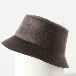 Anthropologie Wyeth Felt Bucket Hat Grey One size fits all NWT